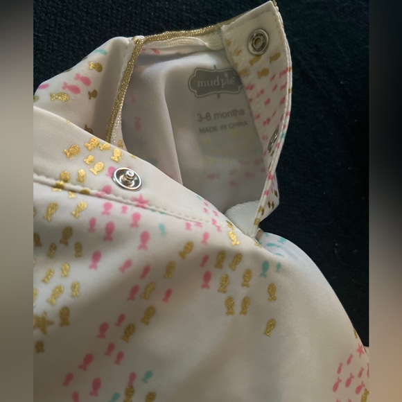 Mud Pie ~Mermaid Rash Guard Top infant 3-6 months - Picture 3 of 4